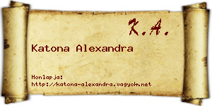 Katona Alexandra névjegykártya