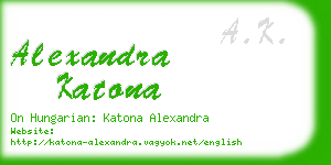 alexandra katona business card